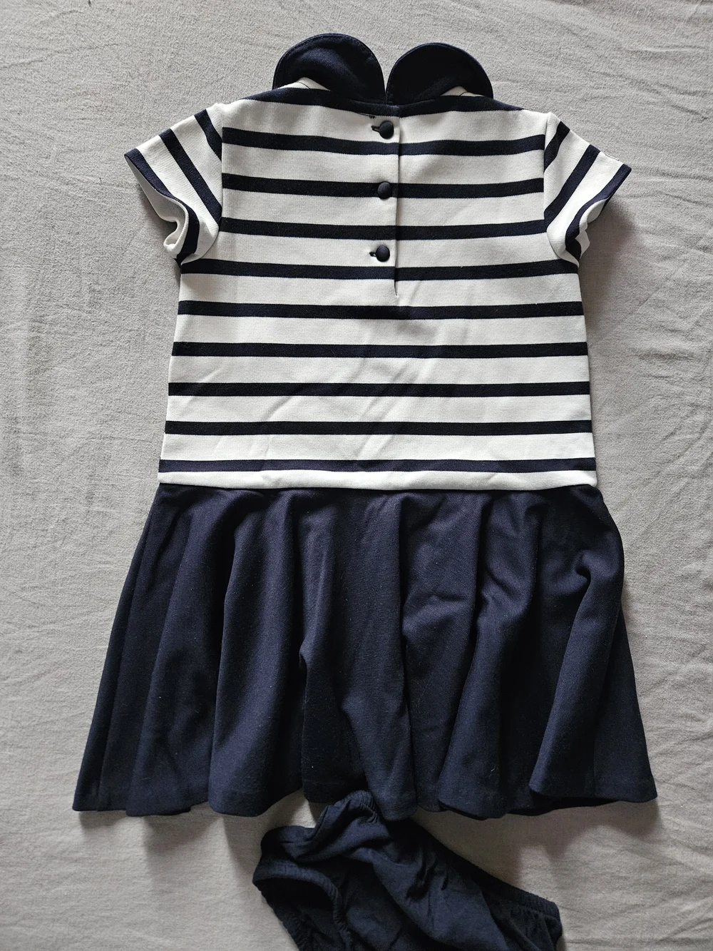 Ralph Lauren Navy and White Striped Polo Dress with Bloomer